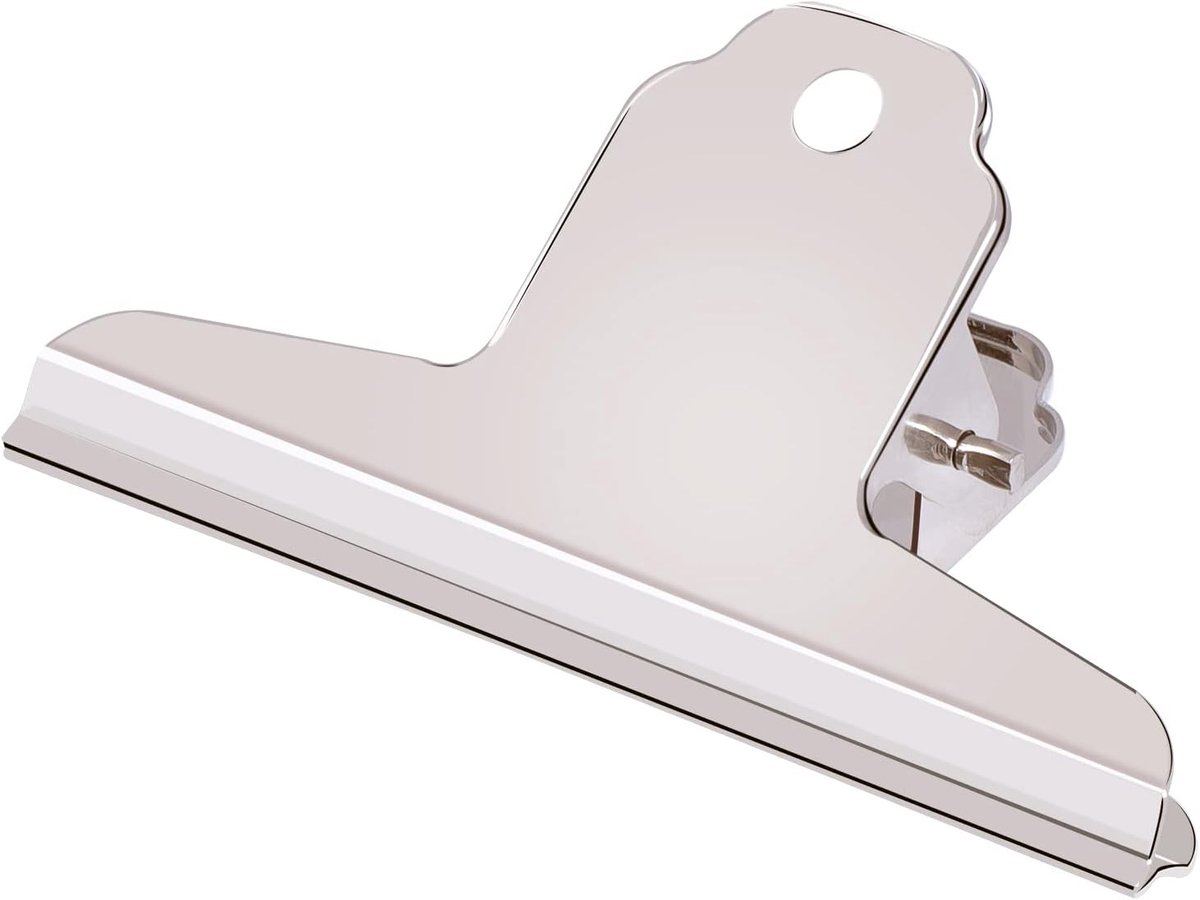 12pcs Large Metal Binder Clips 145mm Large Metal Bulldog Clip, Silver Stainless Steel Paper Clips for Office, School - ShopVlot
