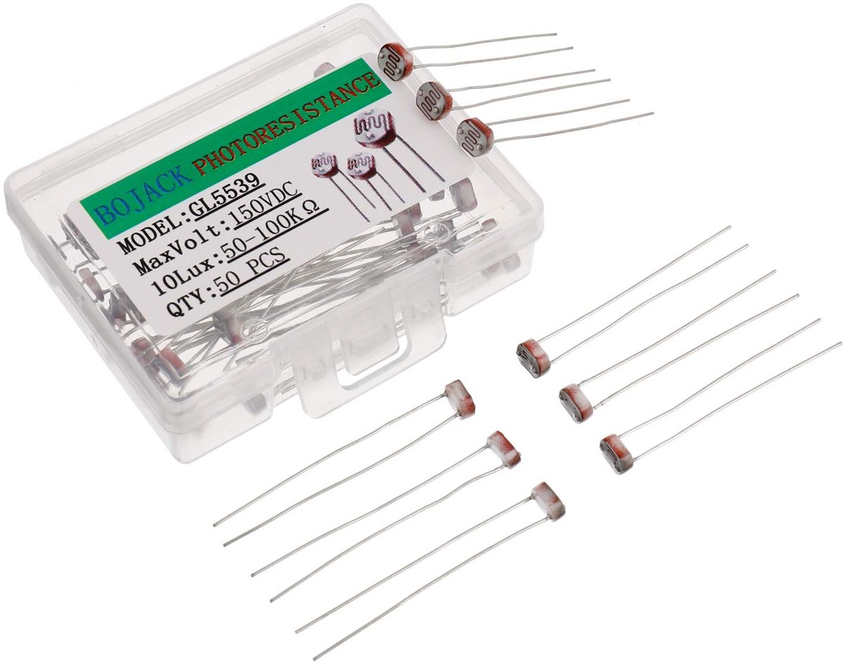 BOJACK 50 Pieces GL5539 Photo Resistor 5mm Photo Photosensitive Resistor LDR GM5539 5539 - ShopVlot