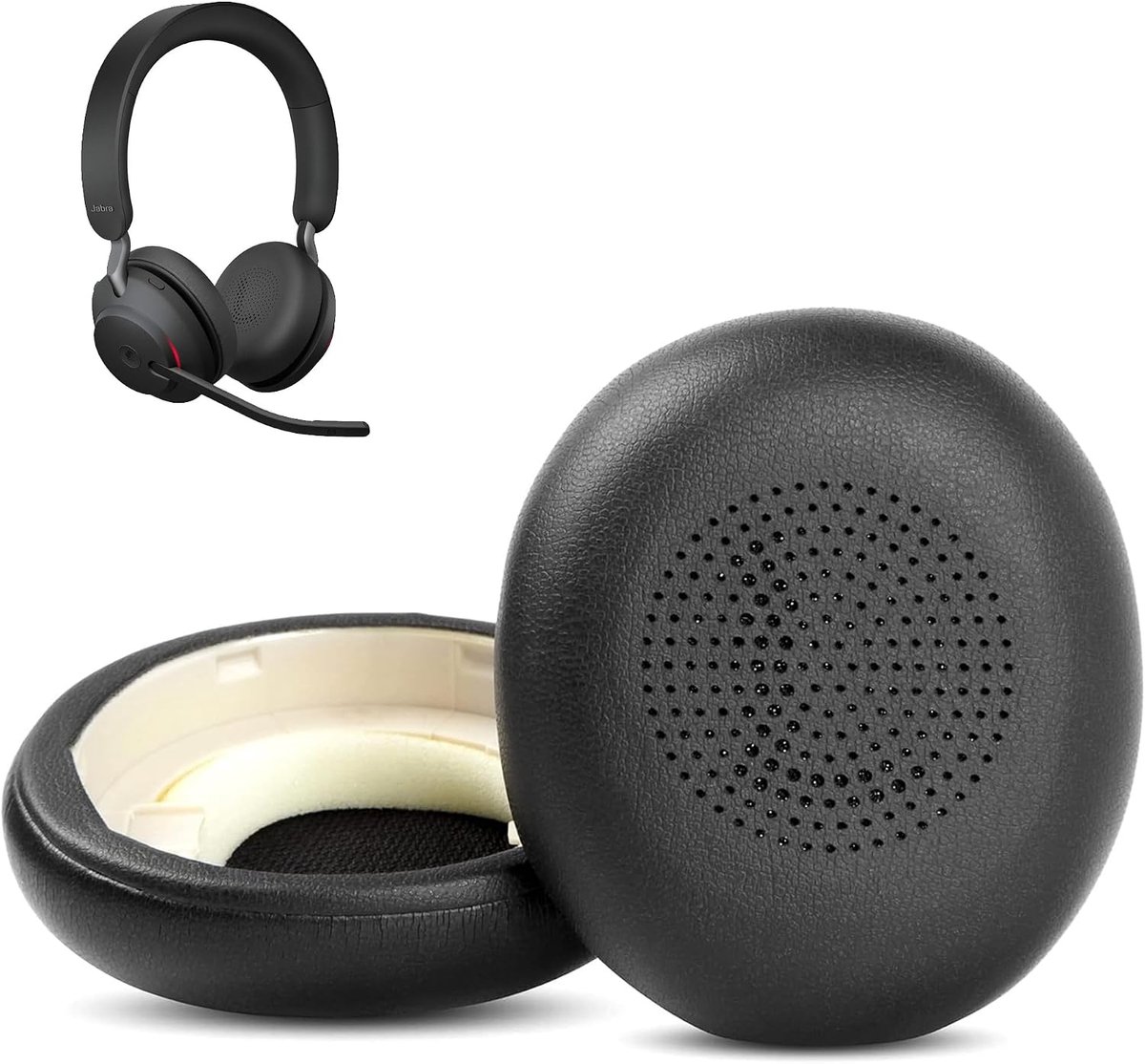 Ear Pads Replacement Compatible with Jabra Evolve2 65/65MS/65UC/Evolve2 40/40UC/40MS/Elite 45h Headset Replacement Ear - ShopVlot