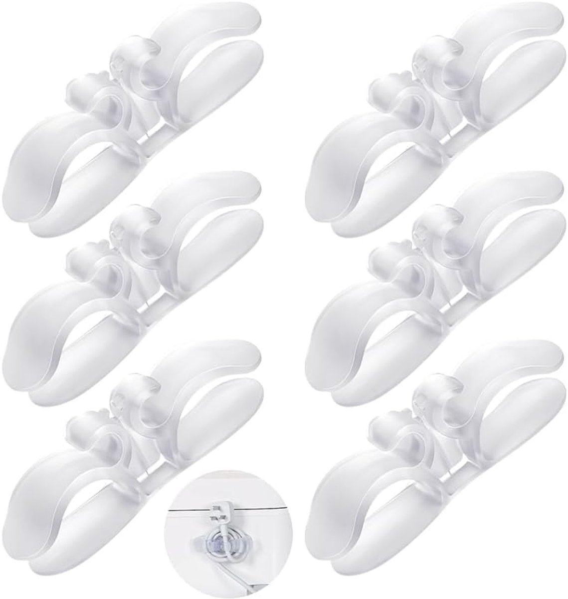 6 stuks kabelopwikkelaars, zelfklevend, transparant, kabelorganizer, keukenapparaten, kabelhouder voor apparaten - ShopVlot
