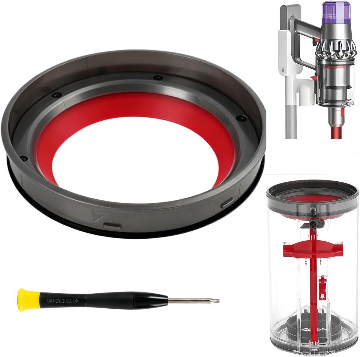 Afdichtring voor stofreservoir - V11/V15/SV14/SV17/SV15/SV22/SV28 - rubber - verbeterde zuigkracht - ShopVlot
