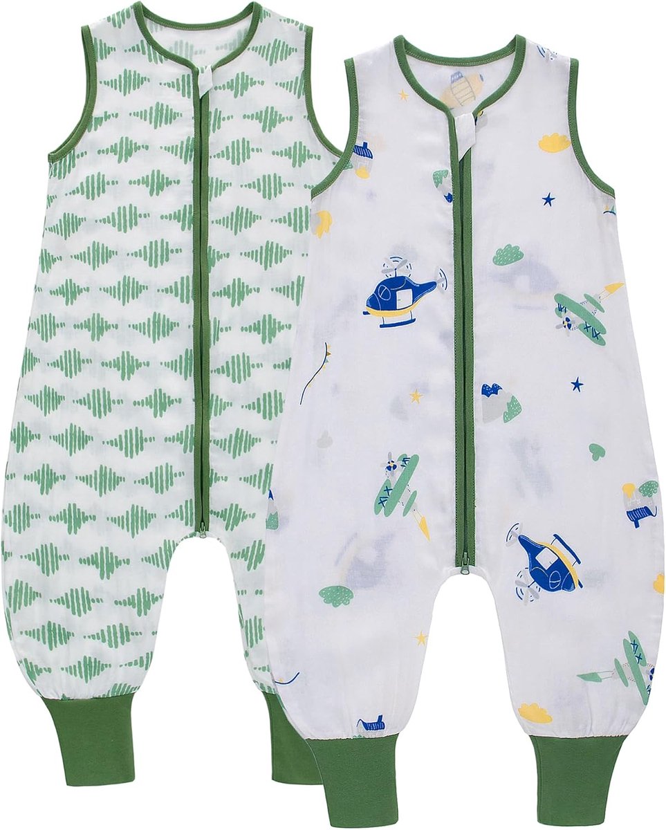 LAT Summer Sleeping Bag with Feet, 2 Pieces, Baby Sleeping Bag, 0.5 Tog, Sleeveless, Turbulette, Summer Sleeping Bag - ShopVlot