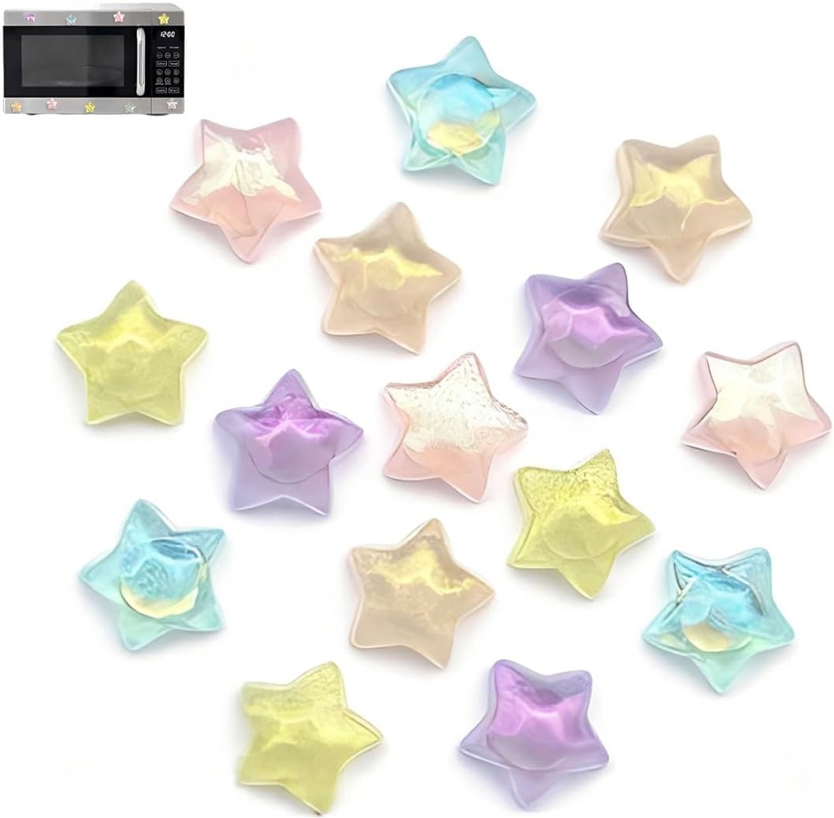 15 stuks 3D herbruikbare koelkastmagneten, kleurrijke magneten voor magneetbord, decoratieve magneten voor keuken - ShopVlot