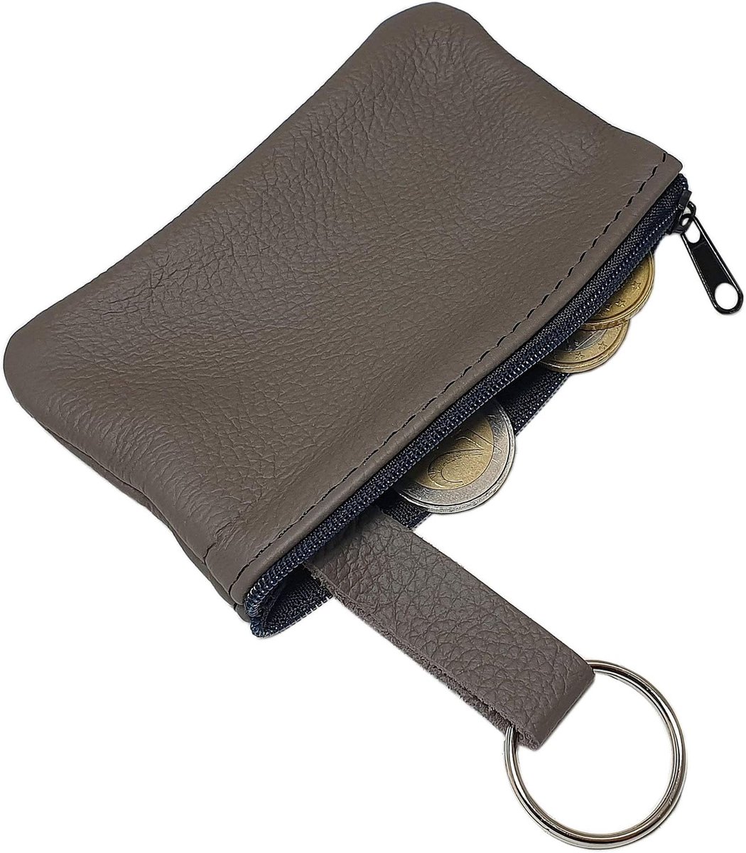 myledershop Cow leather key bag, dark brown, Einheitsmaat e - ShopVlot