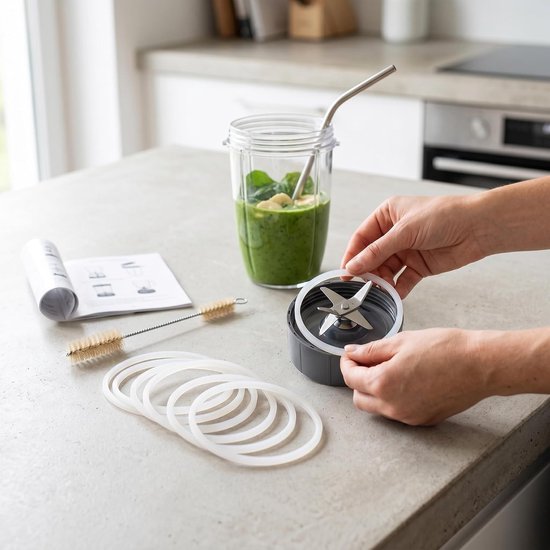 Vervangingsrubberring voor juicer, set van 6 stuks, geschikt voor blenders en sapcentrifuges, duurzame afdichtingen voor optimale prestaties — afbeelding 4