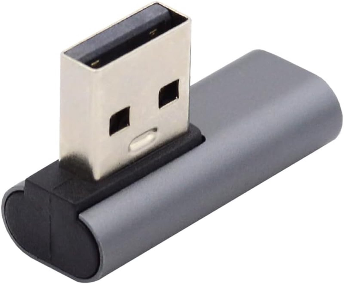 USB-C Type C Female Low Profile 90 Degree Straight Angle to USB 3.0 A Male Data Adapter for Laptop Desktop - ShopVlot