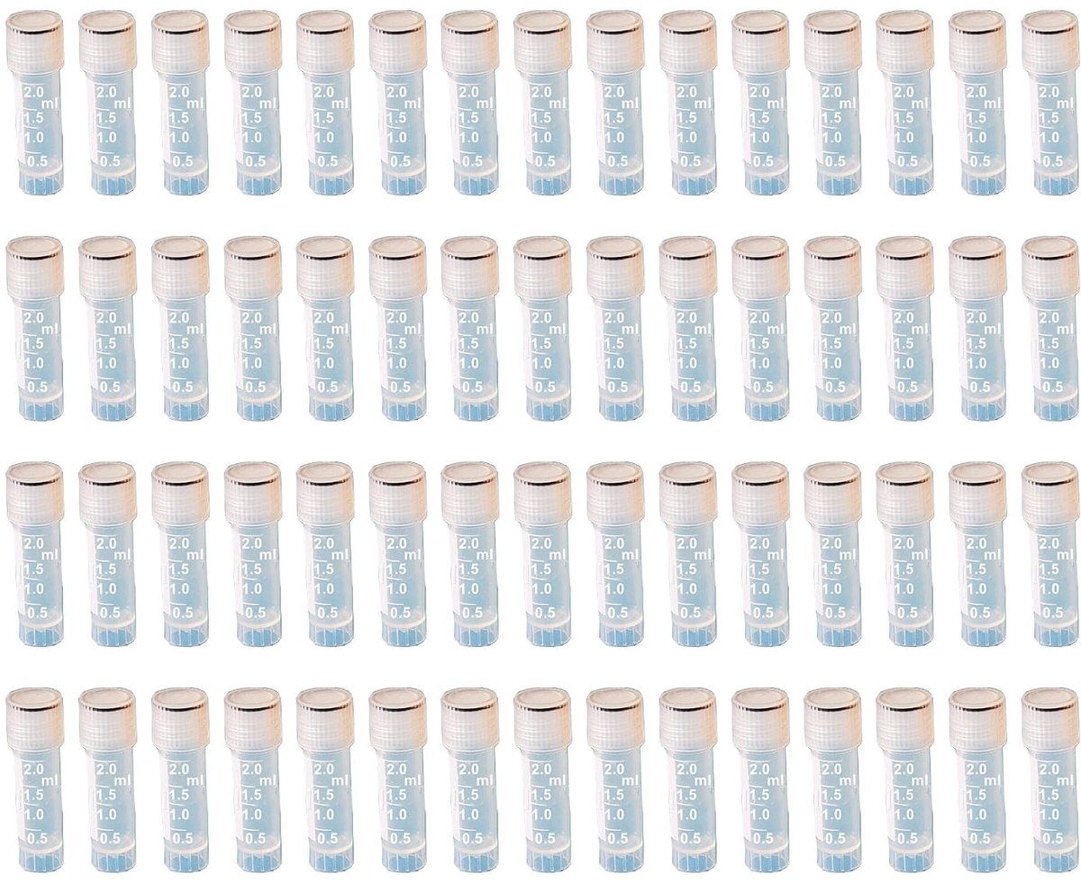 Centrifuge tubes 3ml - heldere kunststof - met schroefdop - ideaal voor laboratoriummonsters - ShopVlot