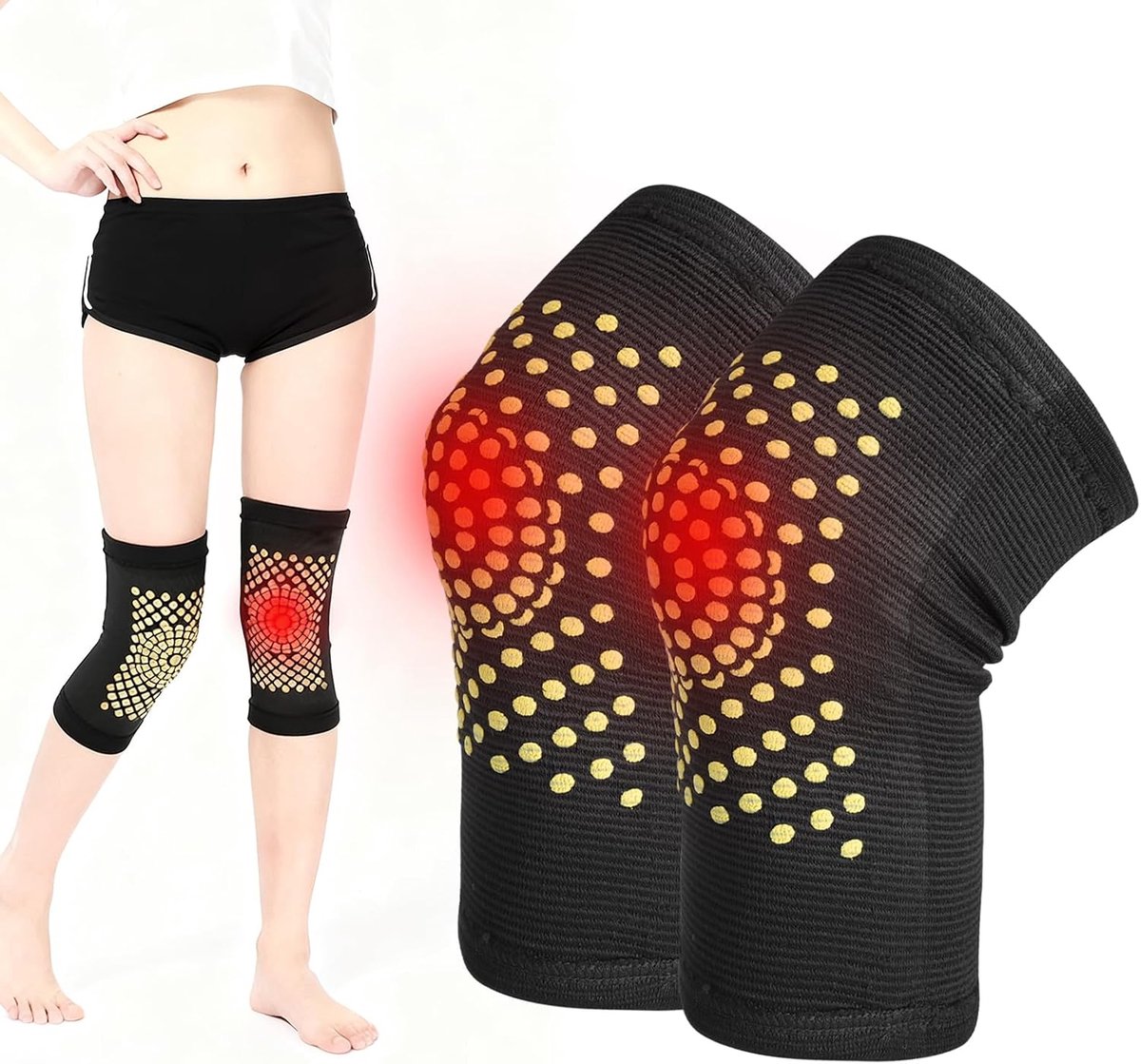 Warmte kniebandages - zelfverwarmend - ademend materiaal - verlichting van kniepijn - ShopVlot