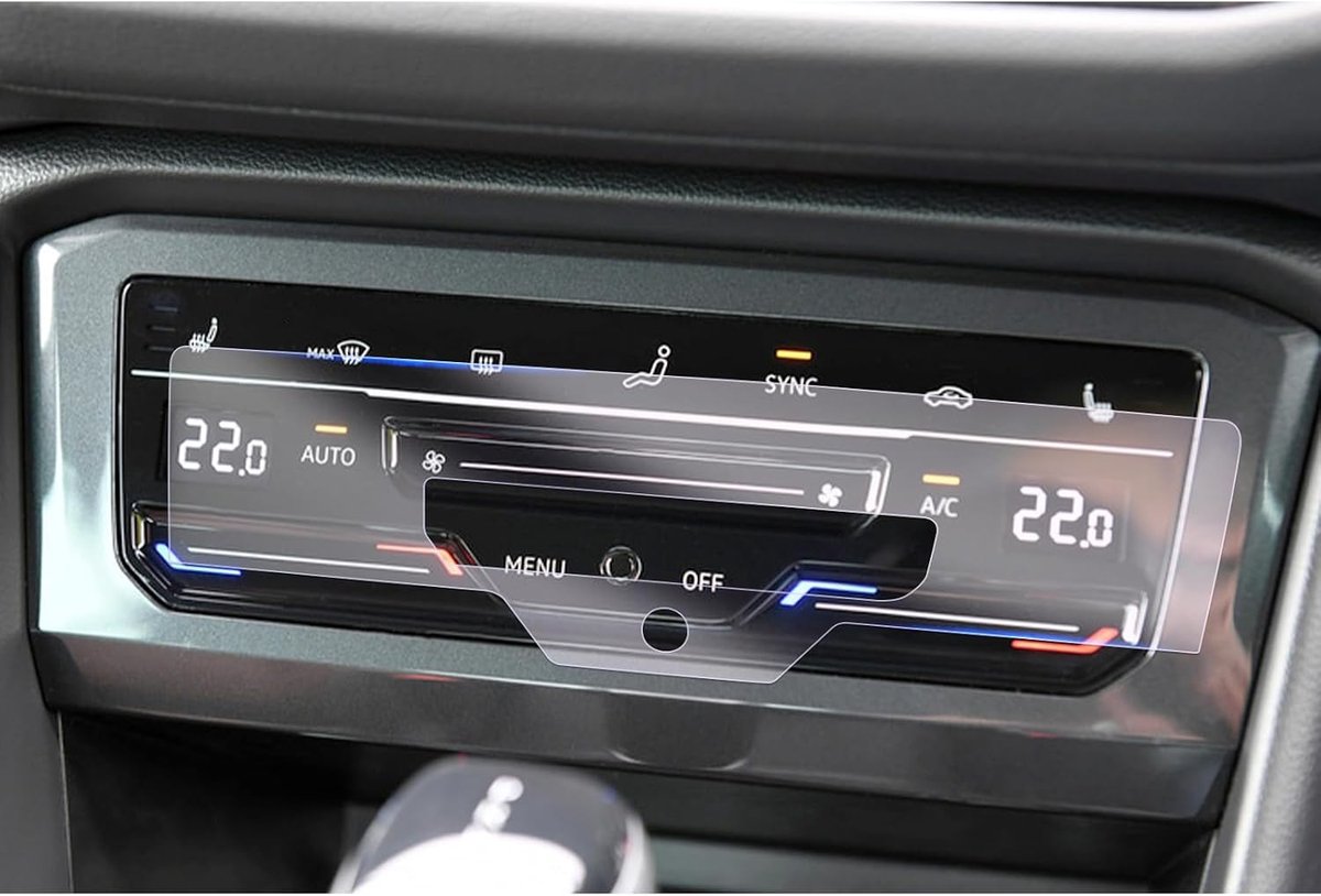 Airconditioning beschermfolie - Nano schermbeschermer - 6H krasbestendig - Voor VW Tiguan, T-Roc, Passat, Arteon - ShopVlot