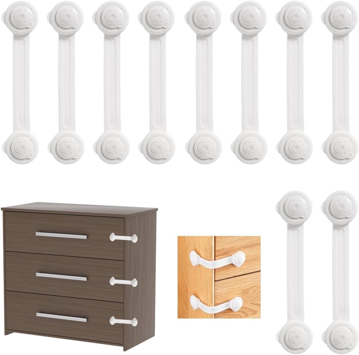 Trekhaak 16 cm - zelfklevend - berenkop vorm - beschermt kinderen tegen gevaarlijke lades - ShopVlot