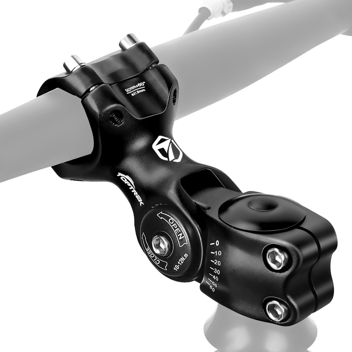 Fiets stuurverhoger 31.8mm - 90mm aluminium - verstelbaar ±60° - verbetert rijcomfort - ShopVlot