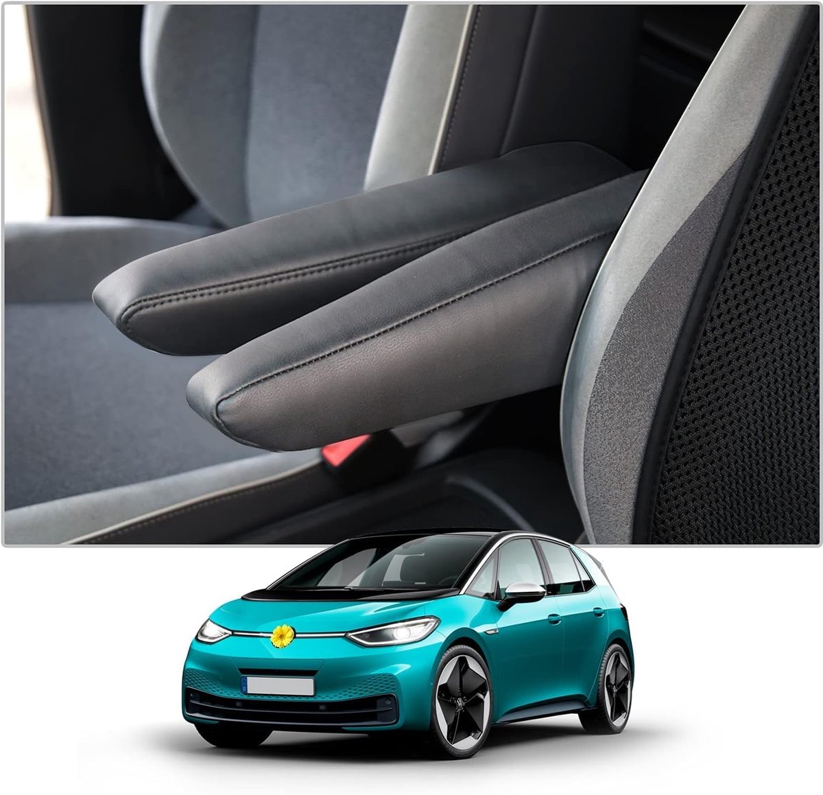 Armsteuncover Volkswagen ID.3/ID.4 - Kunstleer - Waterdicht - Bescherming tegen krassen - ShopVlot