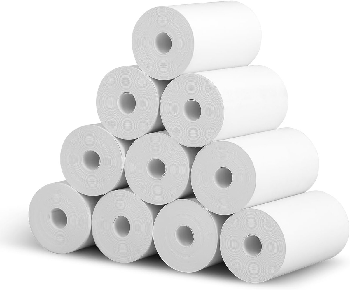 Thermal paper 5,5 x 3 cm - 10 rollen - inktevrije print - ideaal voor instant camera's - ShopVlot