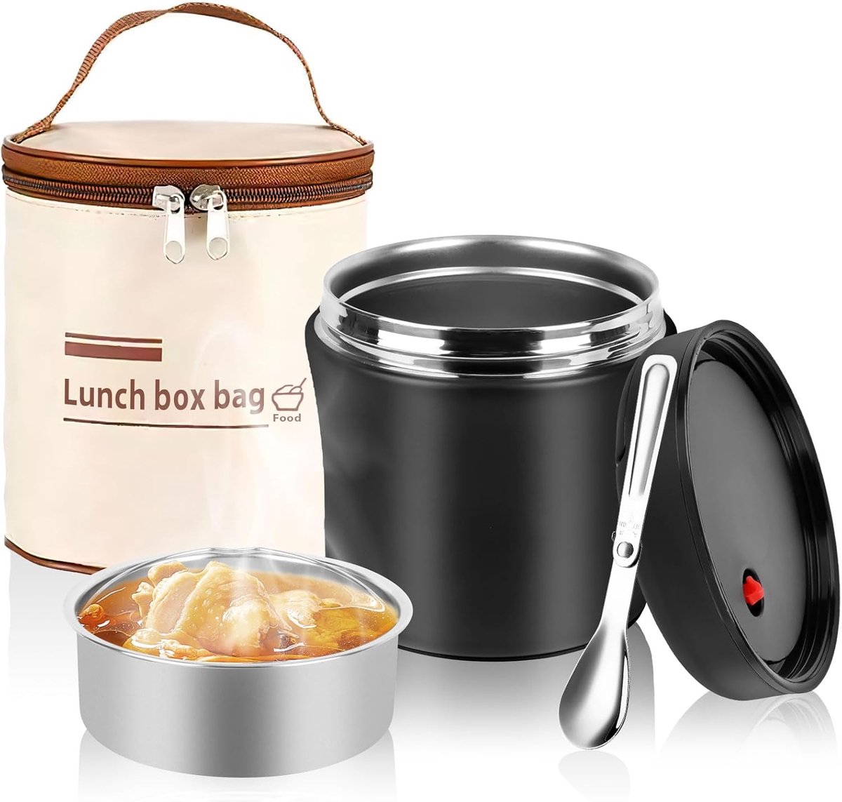 Thermische Lunchbox 1200 ml - 304 Rvs - Dubbele Vacuum Isolatie - Ideaal voor Werk en School - ShopVlot