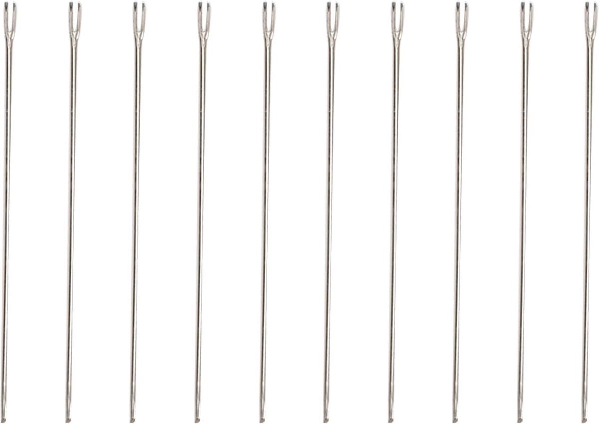 10-delige set voor het herplanten van poppenhaar, inclusief naalden en haarwortelhouder voor styling en knutselen van poppenhaar (0.6mm)