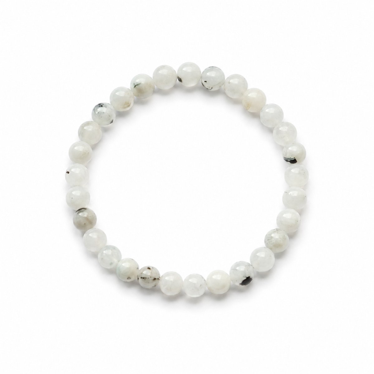 Maansteen Armband – 6 mm Kralen – Diameter 17 cm – Elastische Edelsteenarmband- Armband - Edelsteen armband - Tansparant edelsteen armband – Maansteen
