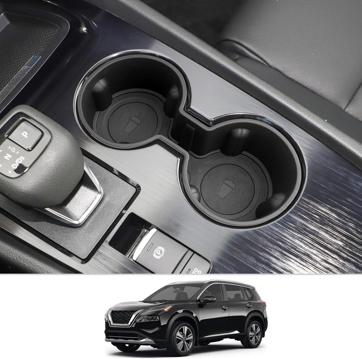 Bekerhouder Nissan X-Trail T33 - TPE Accessoire - Voorkomt morsen - Geschikt voor 2022-2024 - ShopVlot