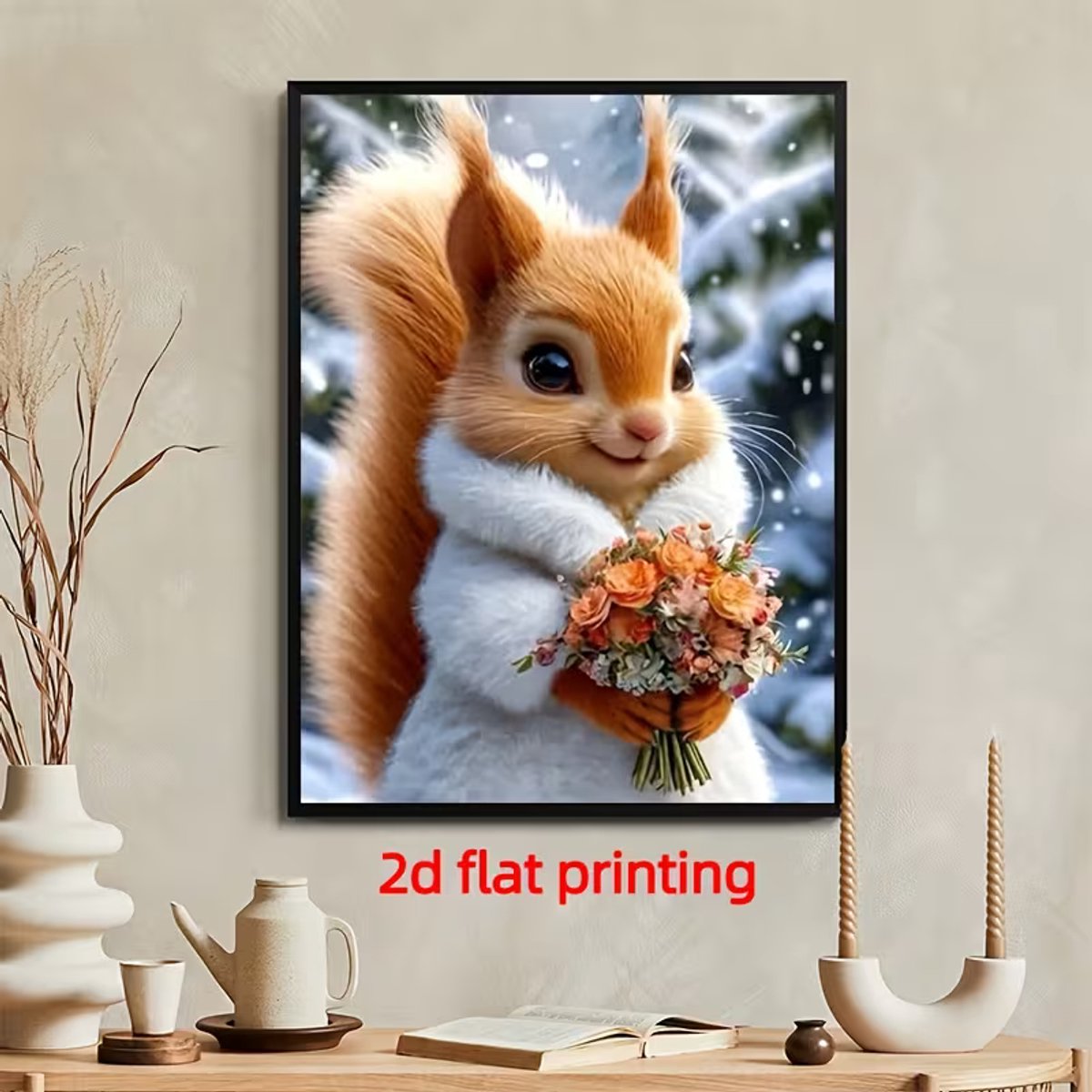 diamond painting winter eekhoorn 30 x 40 cm