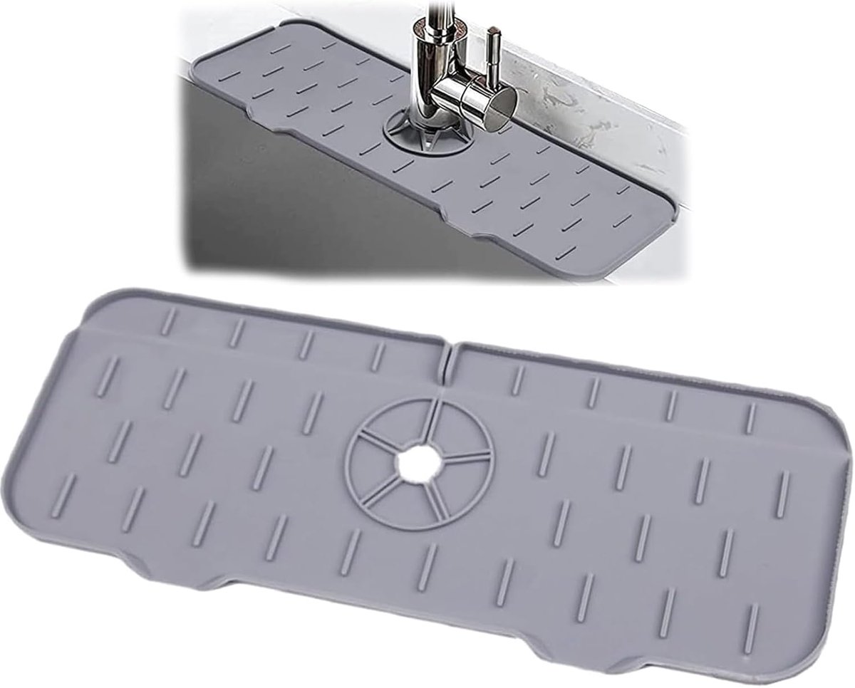 Waterafvoer Splash Guard - Siliconen - Volledige dekking - Houdt keuken en badkamer droog - ShopVlot