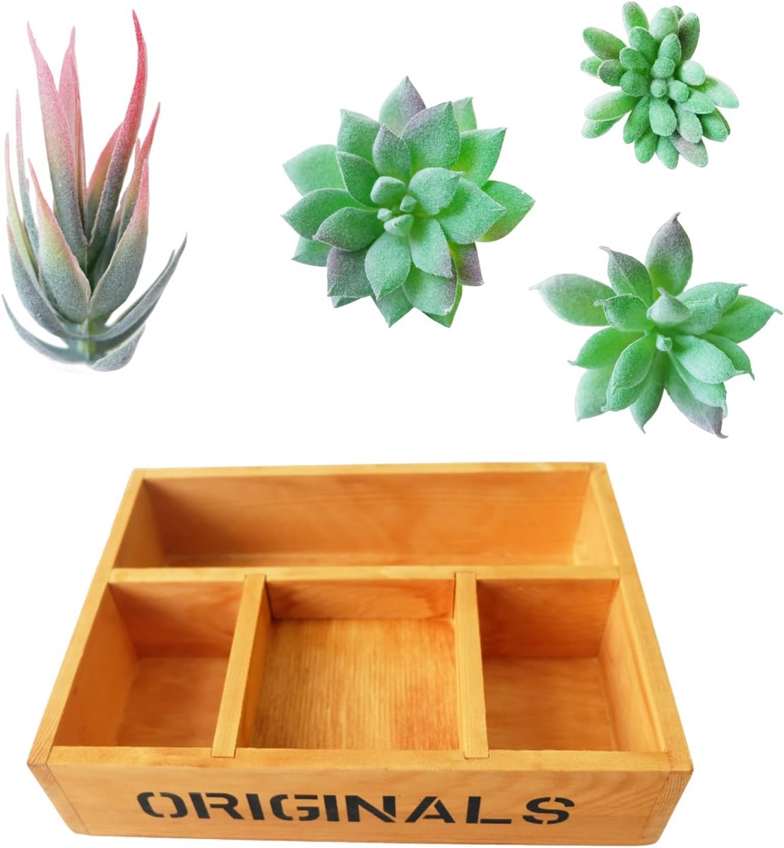 Faux succulenten 6 stuks - mini kunstplanten - hoogwaardig PVC - ideaal voor decoratie - ShopVlot