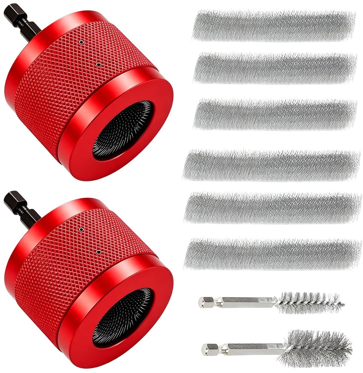 Koperen buisreiniger 15 mm + 22 mm - koperen buis - reinigingsborstel met 6 messen - efficiënte reiniging - ShopVlot