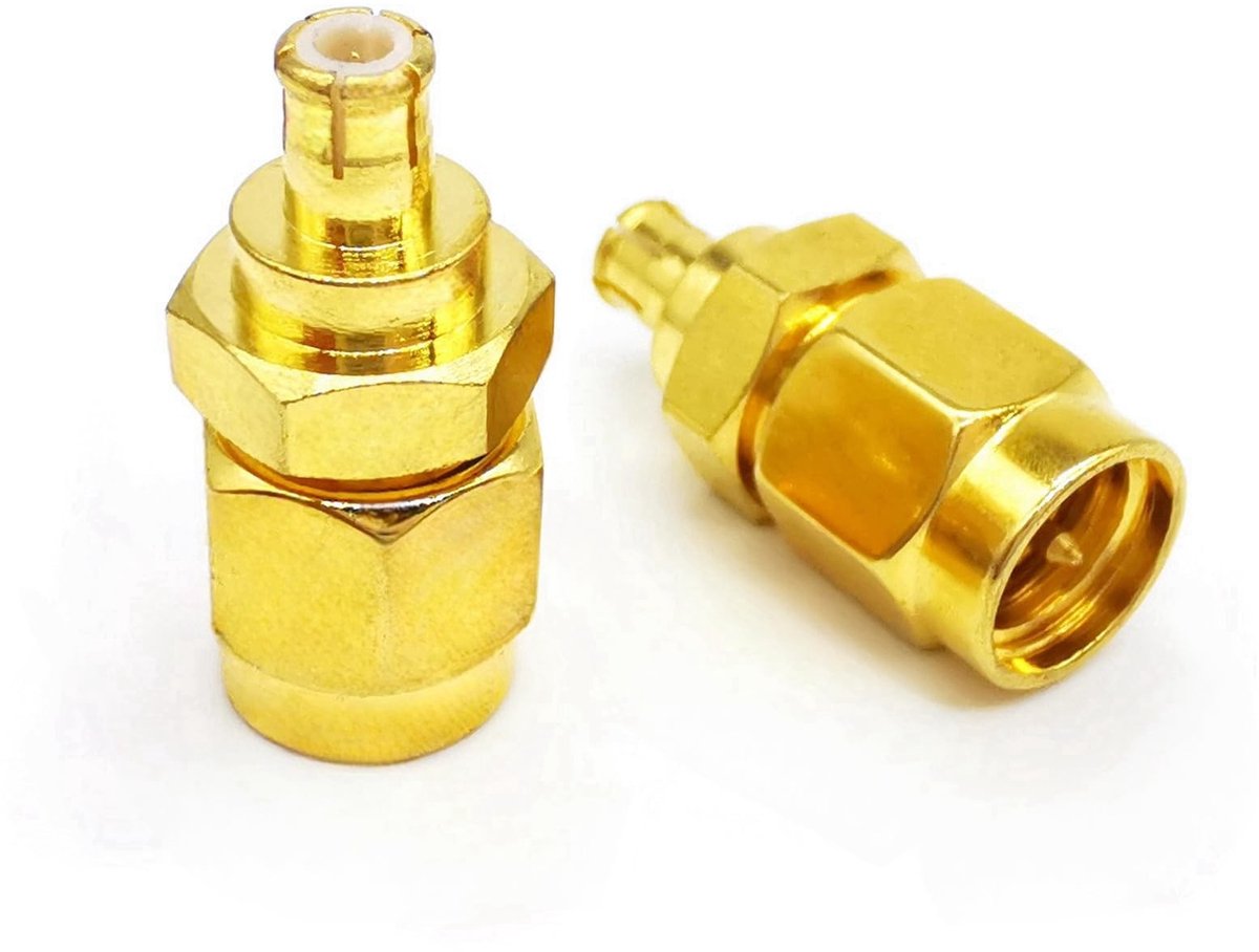 Solidchoice - 2 Stuks SMA naar MCX Antenne-adapter voor Coaxkabel