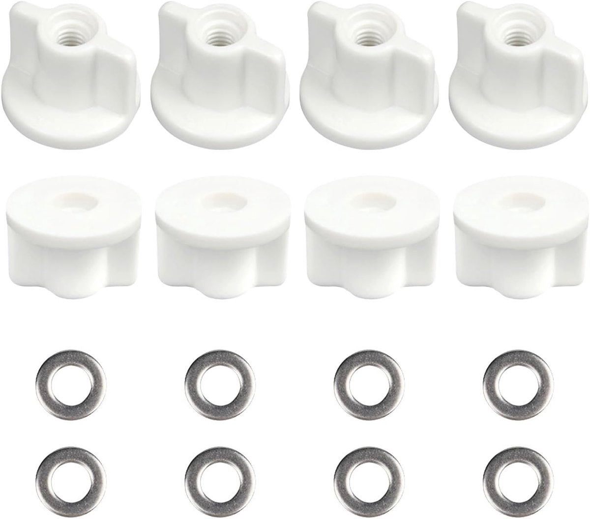 Toiletzitting bevestigingssets - 6 stuks - kunststof - perfecte compatibiliteit voor toiletten - ShopVlot