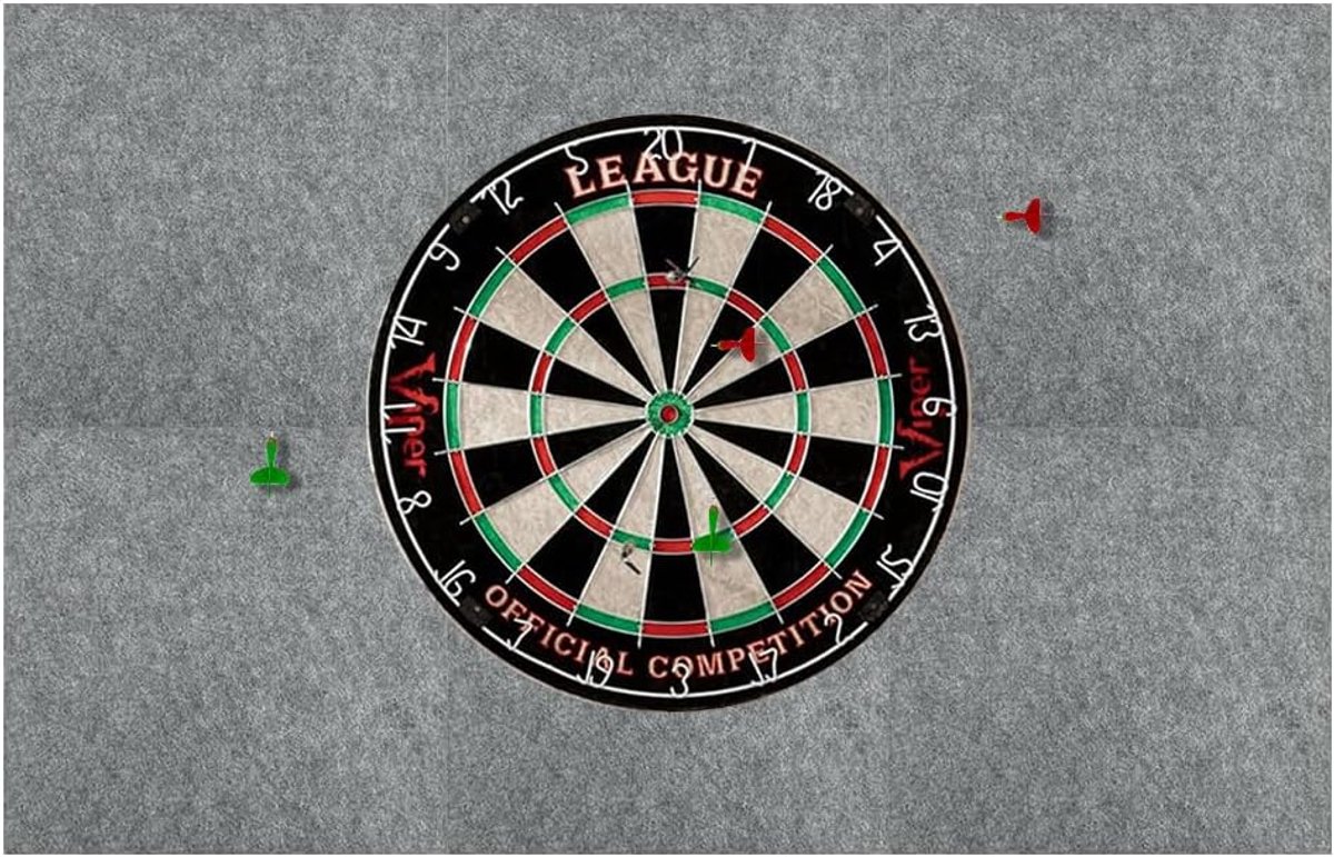 Dartboard wandbescherming 90 x 60 cm - zelfklevende viltpanelen - schokabsorberend - optimale bescherming voor dartbord - ShopVlot