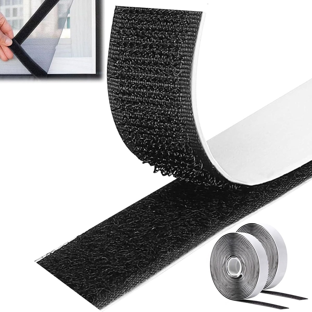 Extra sterke tape 5 m - Zelfklevend haak- en lussysteem - 30 mm breed - Ideaal voor muren en vloeren - ShopVlot