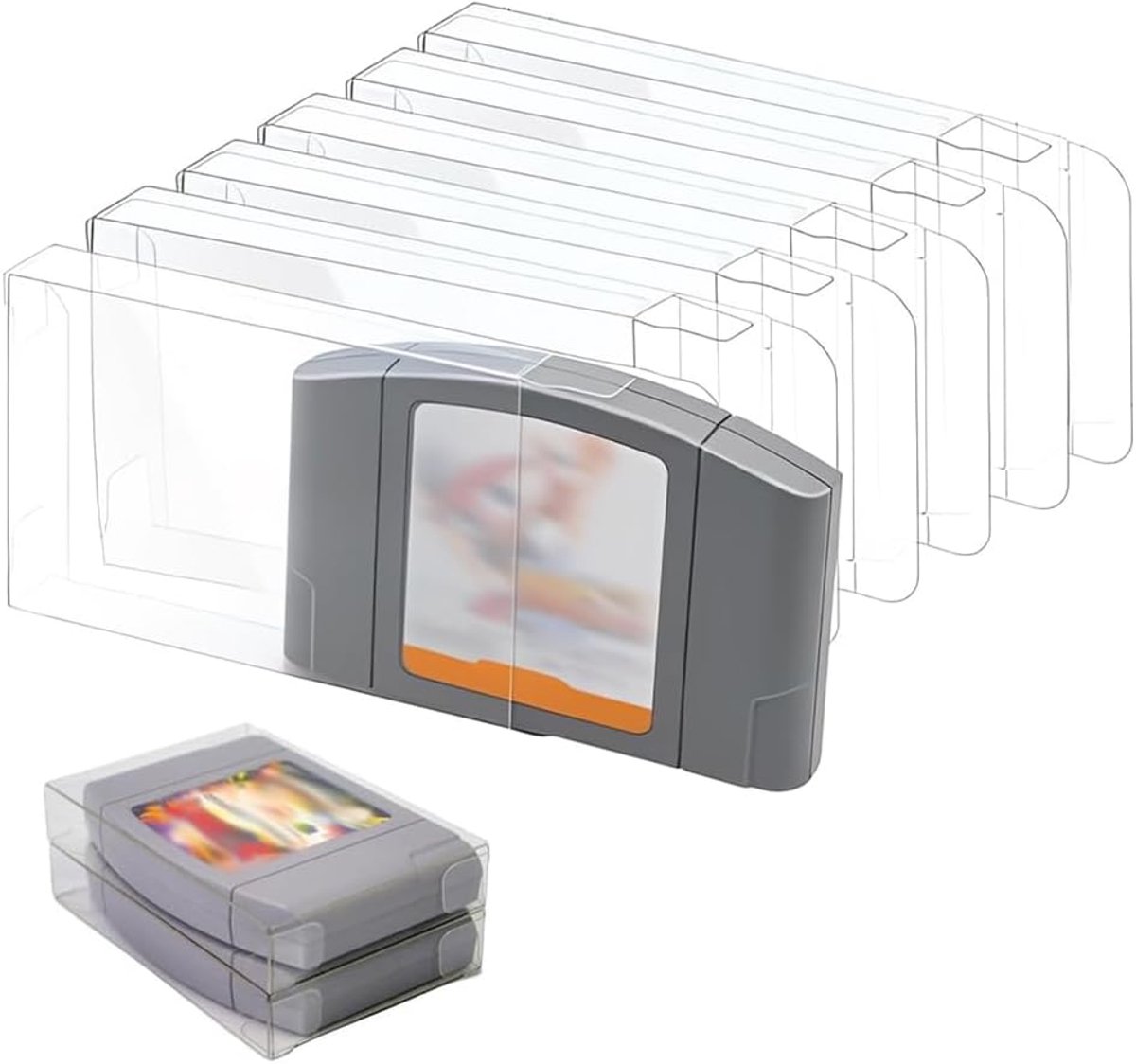 Speeldoos hoes N64 - 0,35 mm PET film - transparant - beschermt tegen krassen en stof - ShopVlot