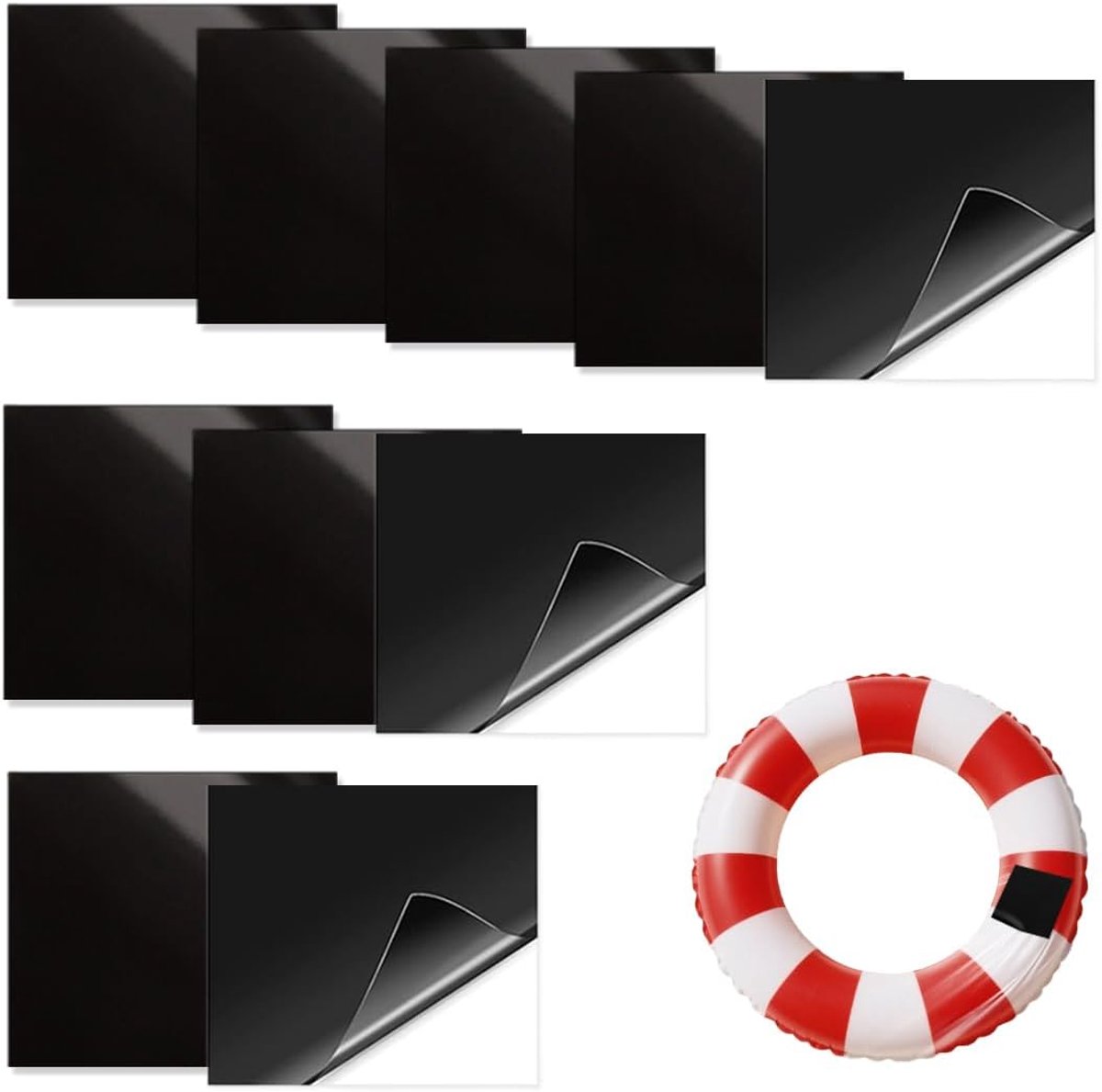 Reparatieset voor opblaasbare producten - 10 TPU plakkers - Zelfklevend - Betrouwbare oplossing voor luchtbedden - ShopVlot