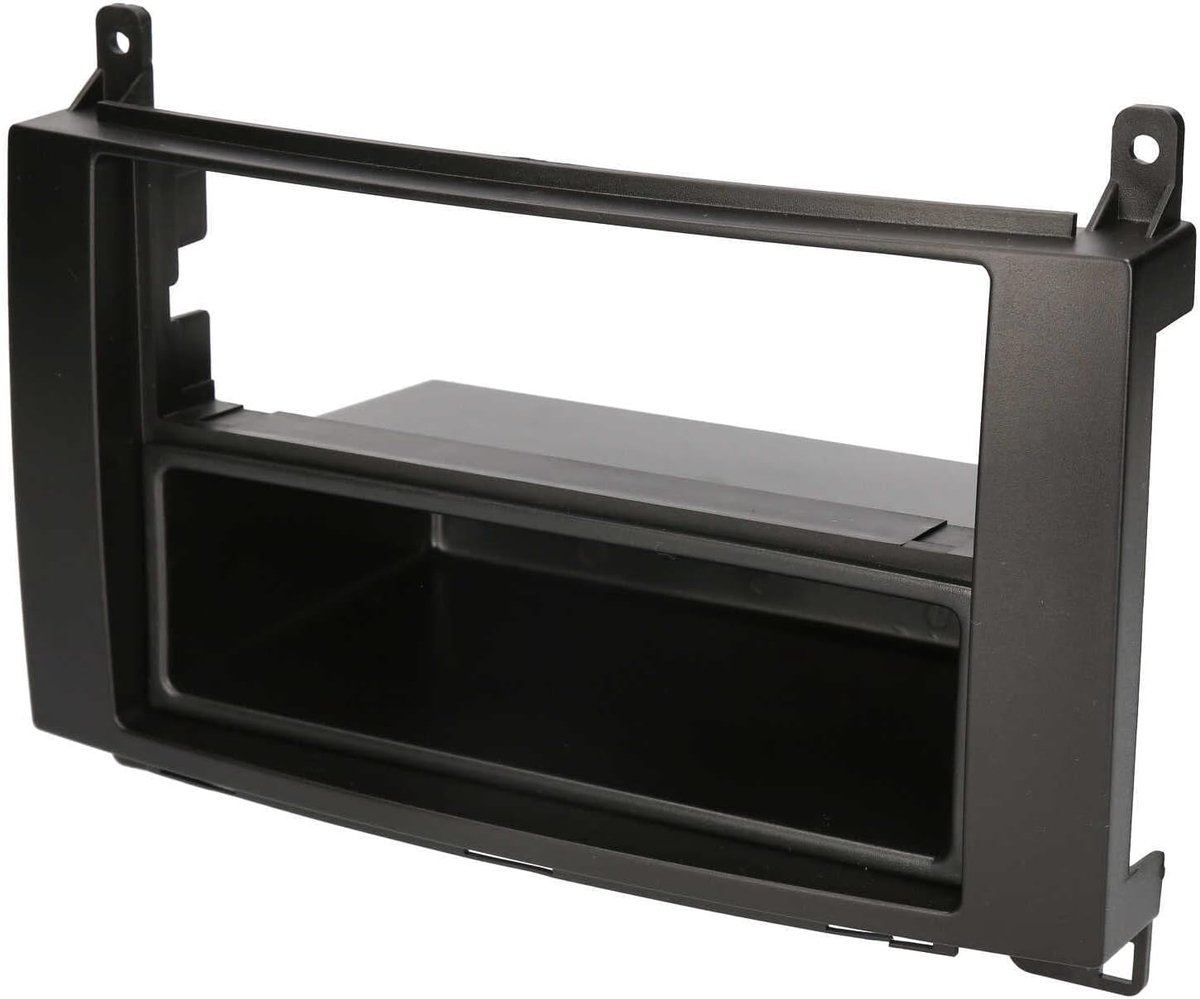 Car radio frame dubbel DIN - zwart - voor Mercedes A-Klasse en B-Klasse - nauwkeurige vervanging van originele radio - ShopVlot