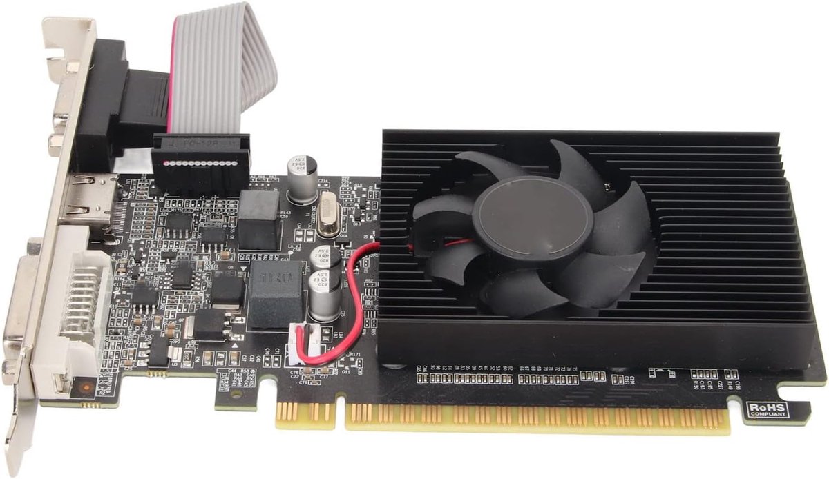 Grafische kaart 1GB DDR3 - 64-bit 589MHZ - stille koeling - ideaal voor kantoor en spel - ShopVlot