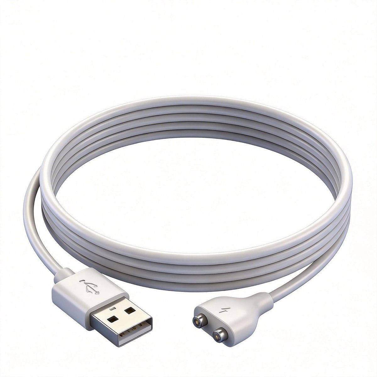 Universele magnetische USB oplaadkabel 2-pin 7mm - vervangend 80cm - voor massagers en smartwatches - ShopVlot