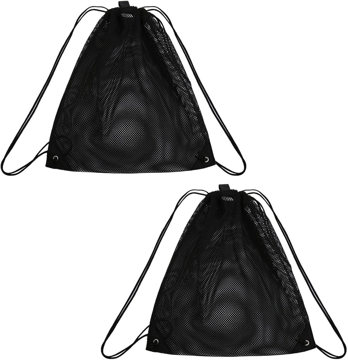 Drawstring tas 40x45cm - Zwart nylon - Duurzaam en lichtgewicht - Ideaal voor sport en reizen - ShopVlot