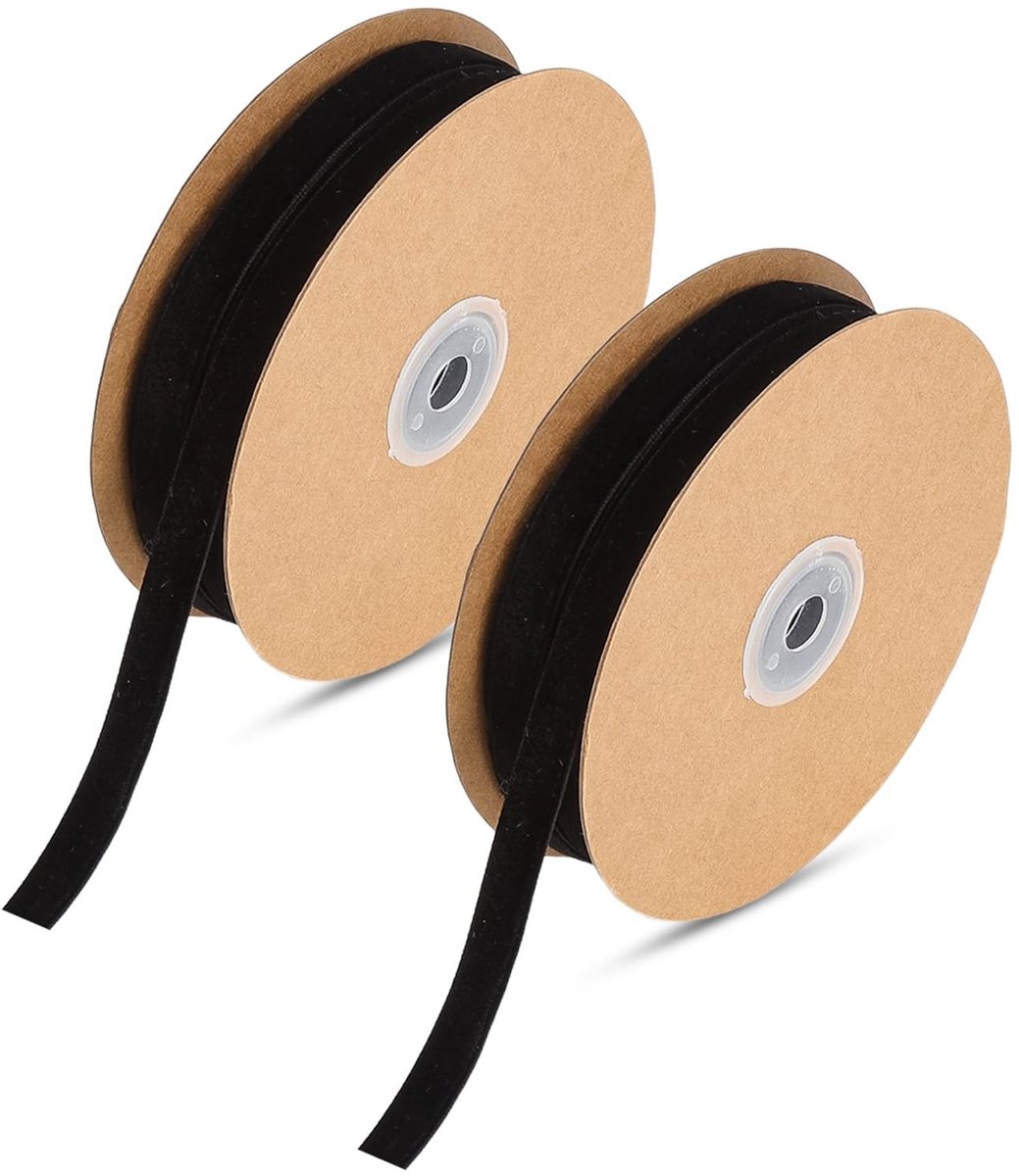 Solidchoice - Zwart Fluwelen Geschenkband 40m 10mm