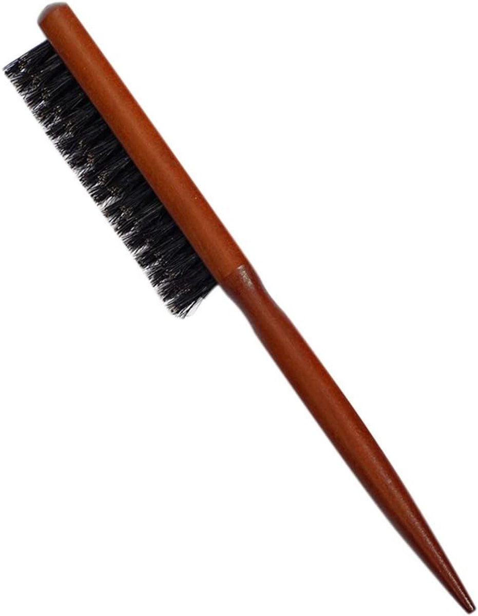 Toupierborstel - Professionele Haarborstel - Hout en Wilde Zakharen - Voor Krullend en Golvend Haar - ShopVlot