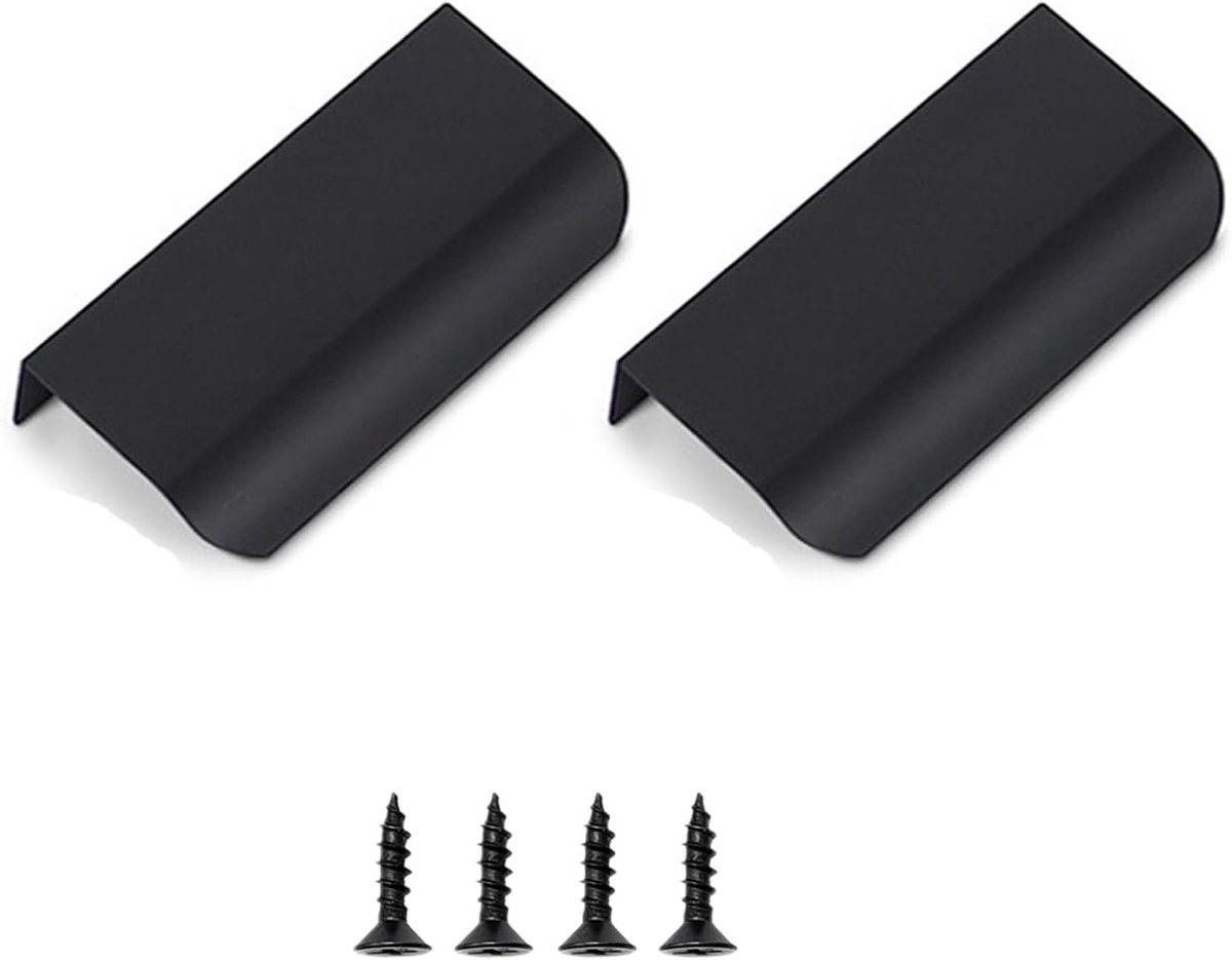 Verdekte meubelhandgrepen 8 cm - Aluminium - Modern design - Perfect voor keuken en badkamer - ShopVlot