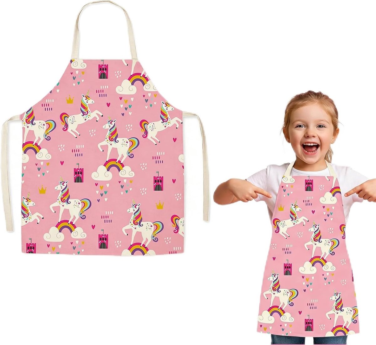 Kinderschort waterdicht - kookschort voor meisjes en jongens - ideaal voor koken en schilderen - ShopVlot