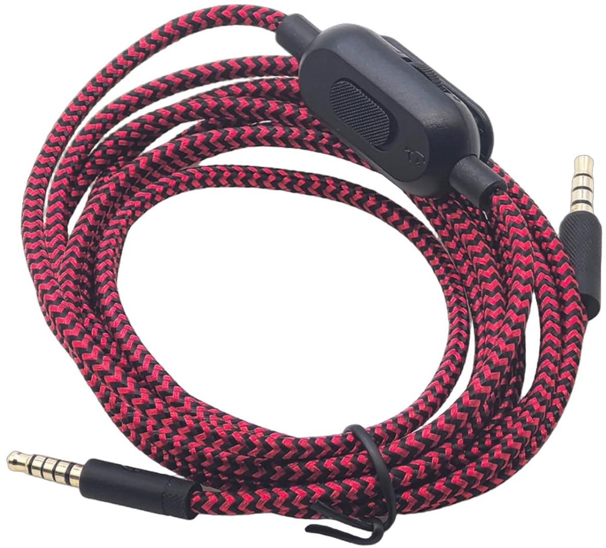 Audio Aux-kabel 3.5mm - Vervangingskabel voor Gaming Hoofdtelefoons - Volume- en Microfoonbediening - ShopVlot