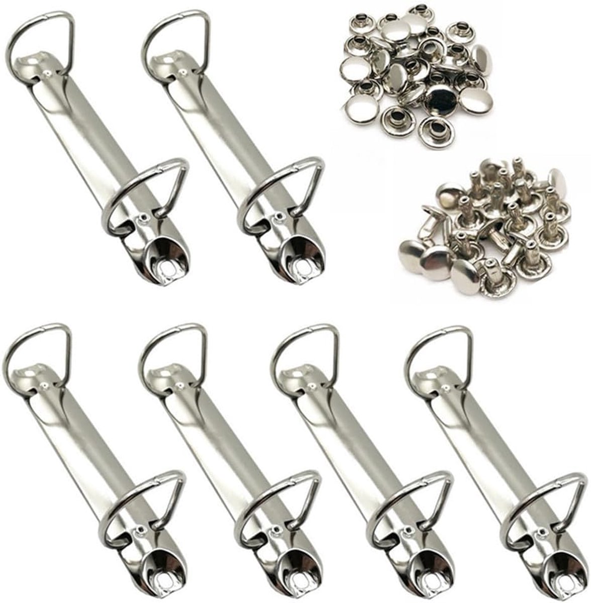 Ringbandmechanisme 6pcs - D-vormige metalen clips - Duurzaam materiaal - Ideaal voor papieren opberging - ShopVlot