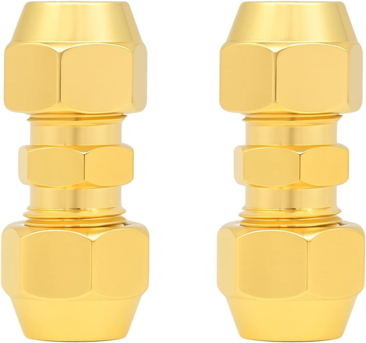 Koperen buisverlenging 3/8 inch - dubbele nippel - met klemring voor airconditioning - ShopVlot
