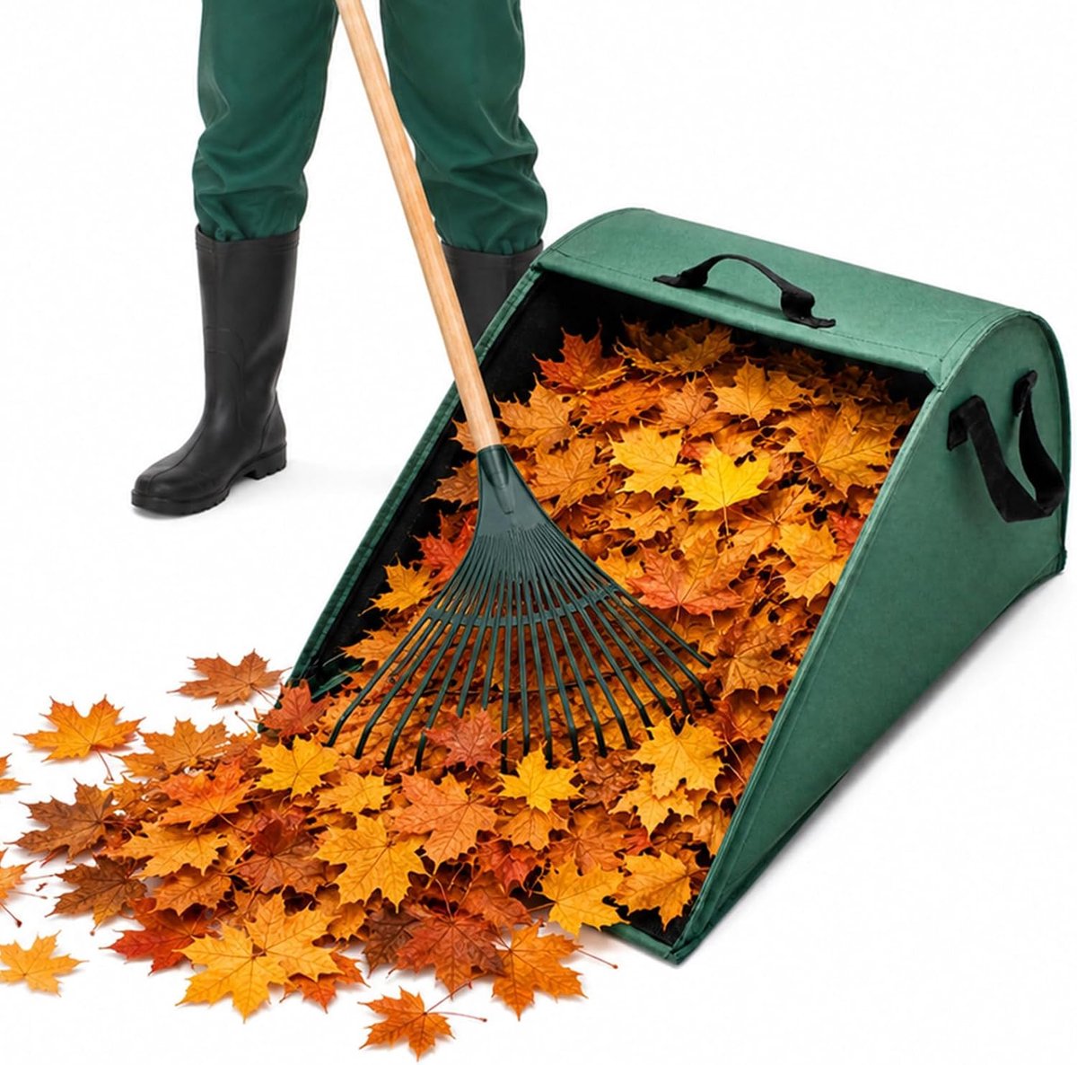 Tuinafvalzak 100 l - scheurbestendig weefsel - waterdicht - ideaal voor tuinruimtes - ShopVlot