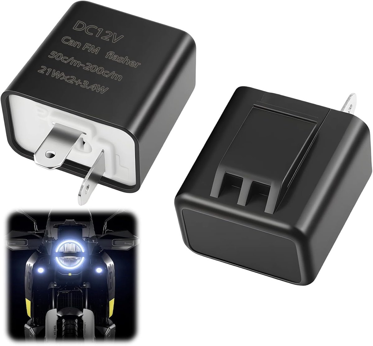 Auto relais 2 pins - 12V flitsrelais - automatische bescherming - veilig gebruik voor auto en motor - ShopVlot