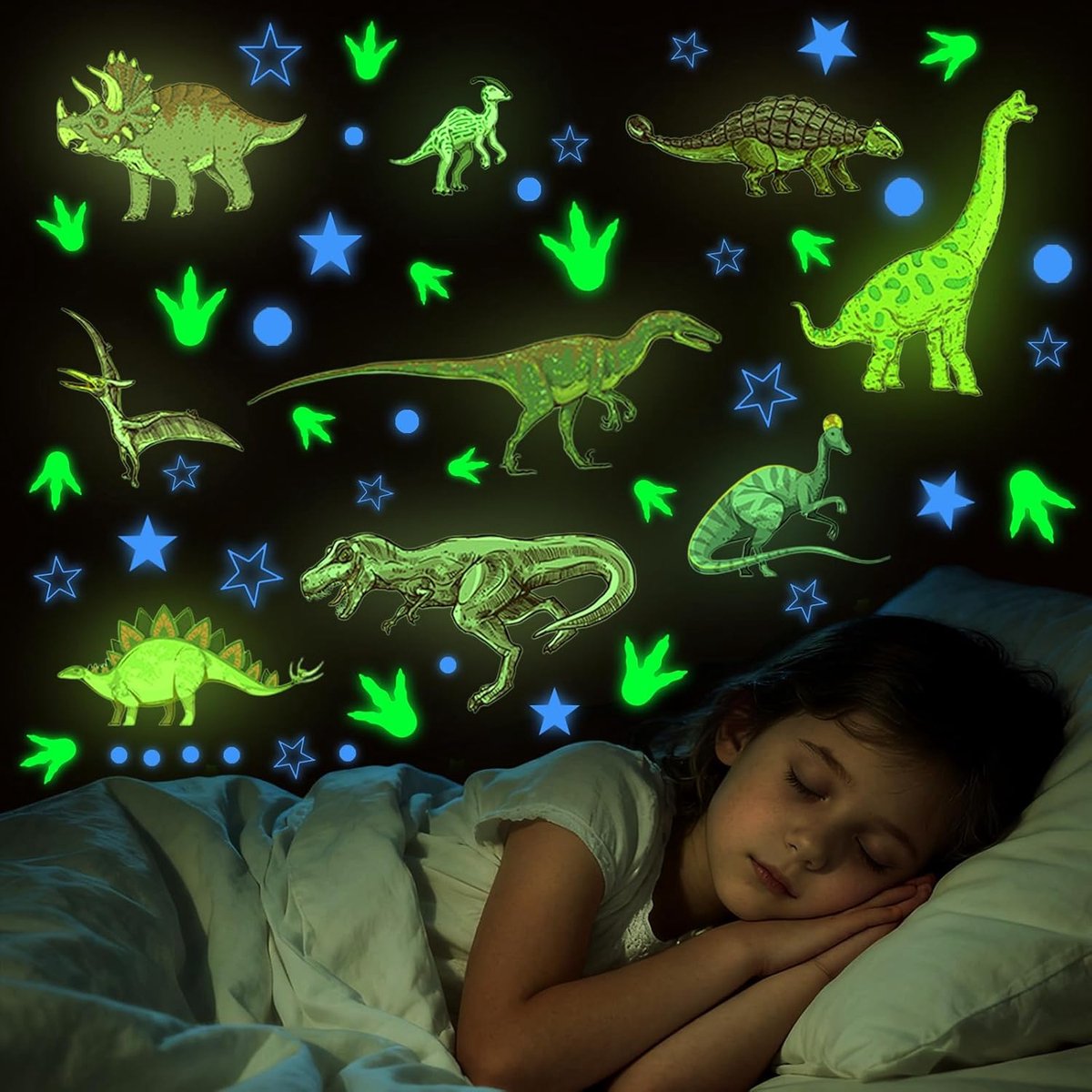 Glow in the Dark Stars, 664 Pieces Dinosaur Glow in the Dark Stickers, Ceiling Stars, Ceiling Stars for Children's - ShopVlot