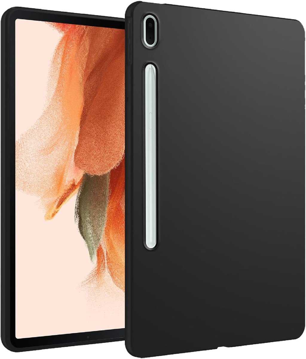 Case Compatible with Samsung Galaxy Tab S7 FE, Shockproof Ultra thin Anti-slip Soft TPU Protective Case Case-Black - ShopVlot