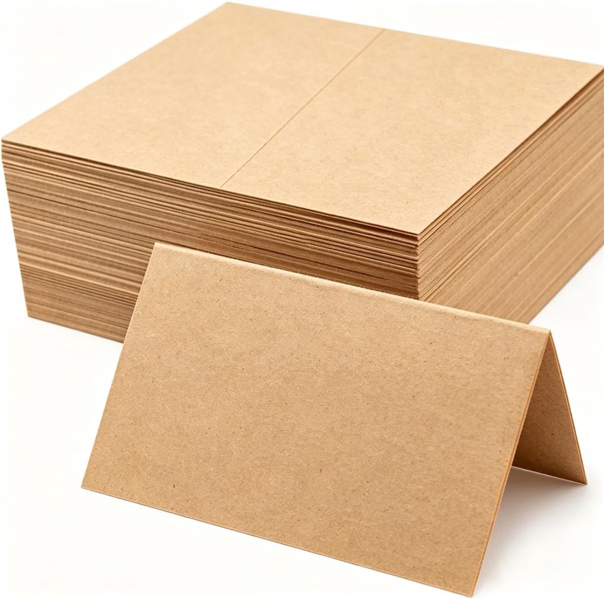 60 stuks tafelmarkeringen voor bruiloft, van kraftpapier, naambordjes, blanco - ShopVlot
