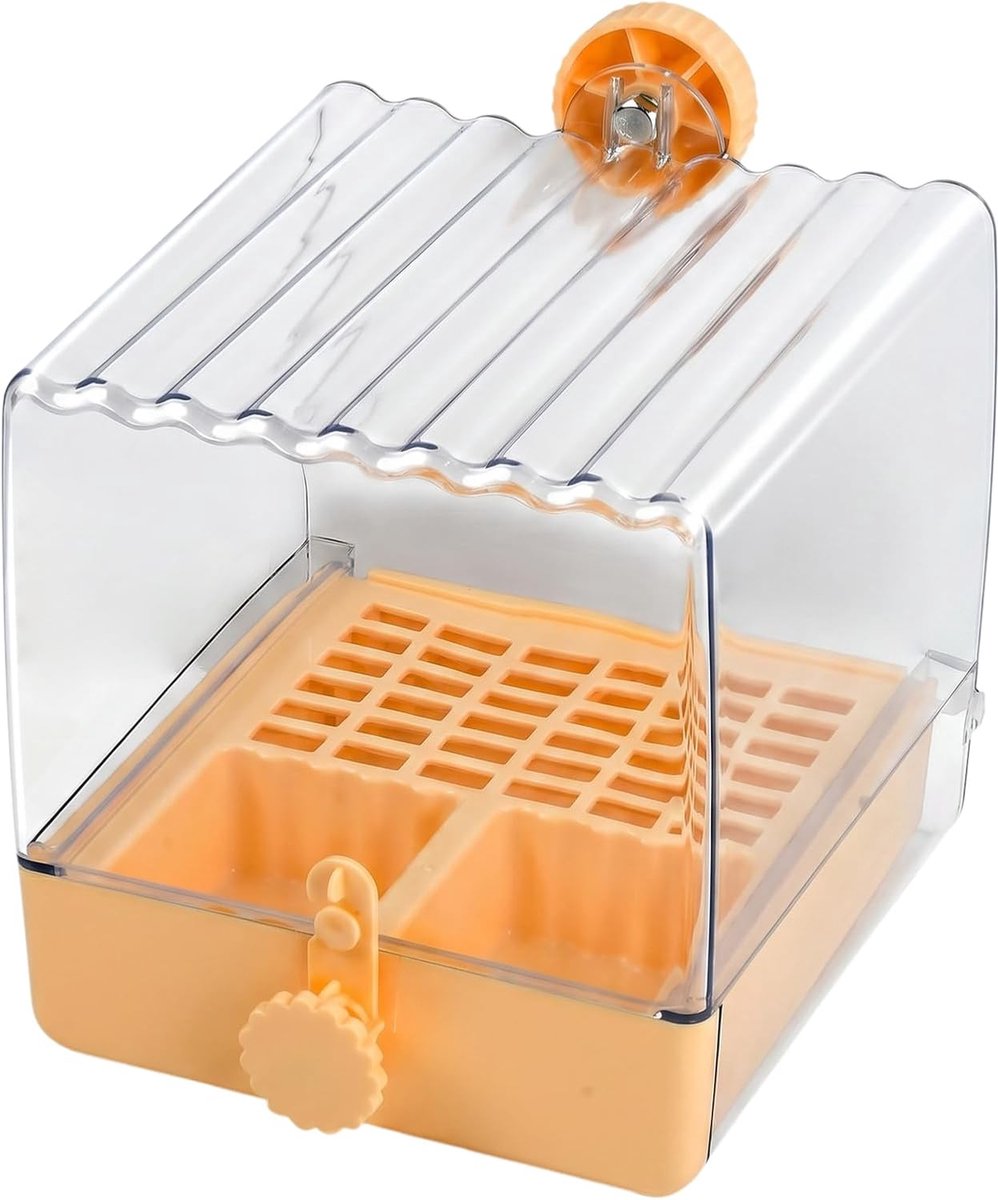 Vogelbad, kooi, hangbad voor vogels - 2-in-1 vogelkooiaccessoire, douche voor kleine en middelgrote vogels, spel - ShopVlot