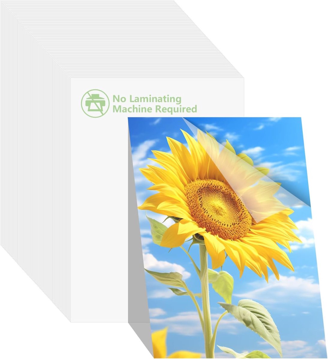Pack of 75 Self Adhesive Laminating Films A4 Cold Laminating Film A4 Self Adhesive No Machine Transparent Cold - ShopVlot