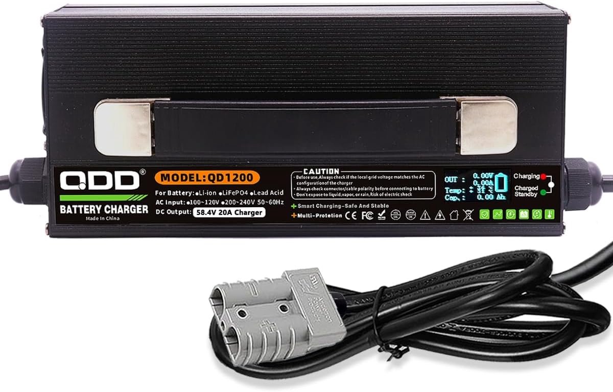 LiFePO4 Battery Charger 58.4V 20A 48V (51.2V) 20A Rechargeable Charger for Lithium Iron Phosphate Battery - ShopVlot